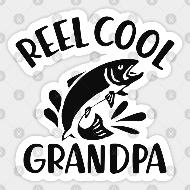 Fishing Grandpa - Reel cool grandpa Sticker by KC Happy Shop